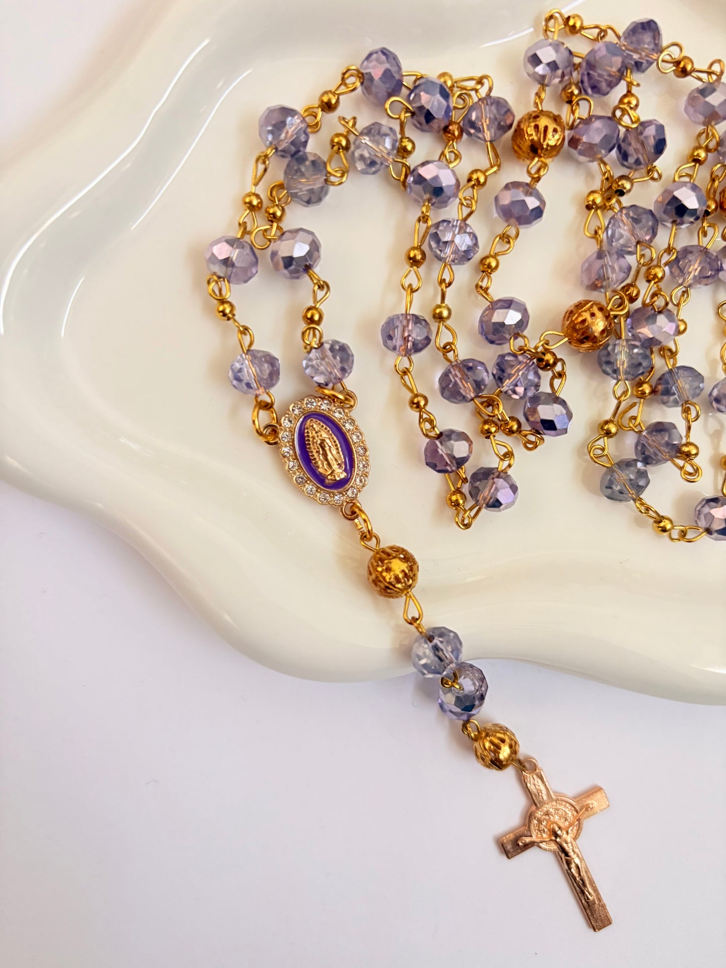 Corazón de Bonita "Cielo de Lila" Rosary