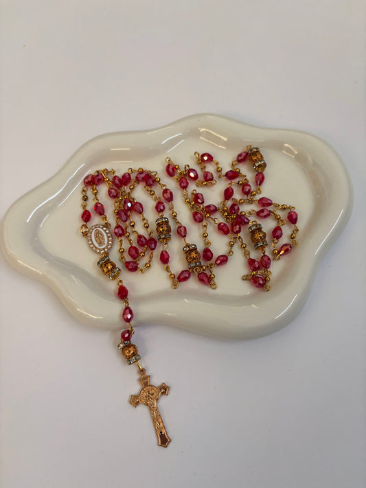 Corazón de Bonita "Rosa Divina" Rosary